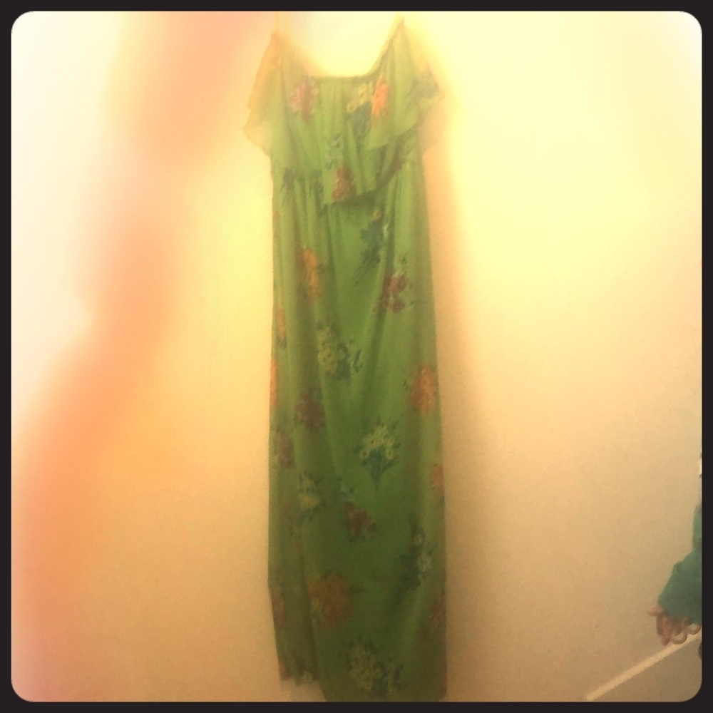 Strapless maxi dress